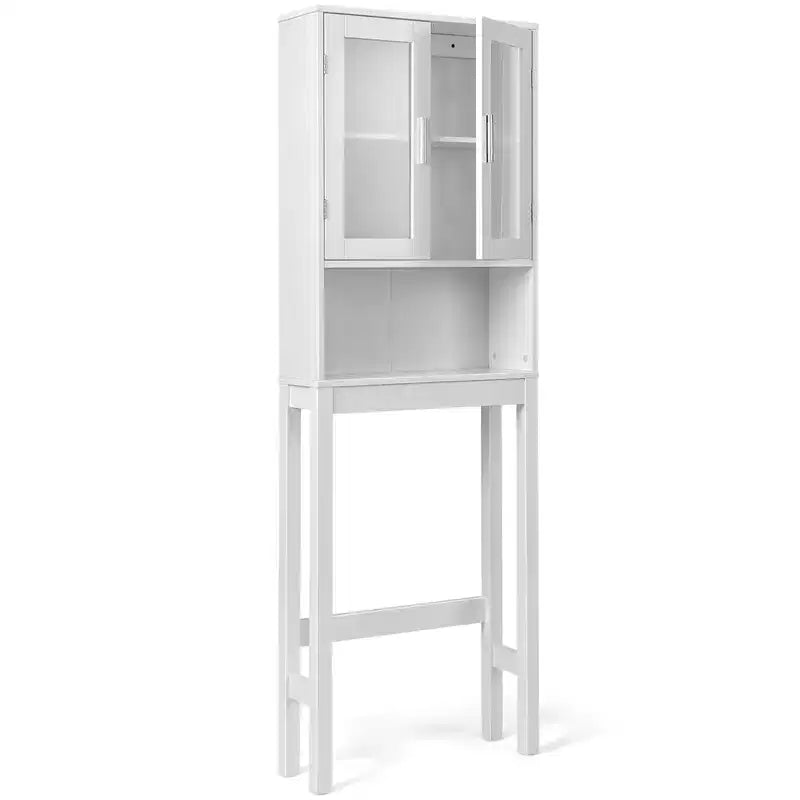 Meuble de rangement en bois pour toilettes, étagère de salle de bain peu encombrante