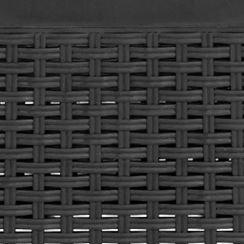Merrick Lane Salon de jardin 3 pièces en rotin synthétique et résine, fauteuils de relaxation et table d'appoint, gris foncé