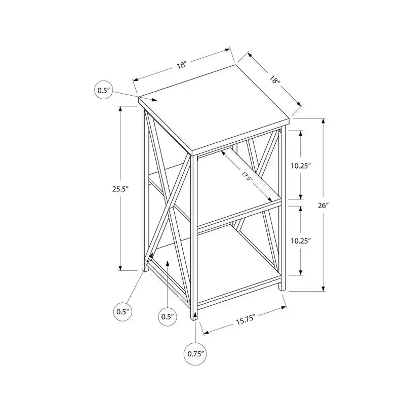 Table d'appoint à 3 niveaux -
