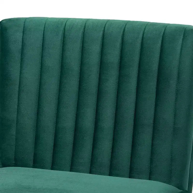 Chaise de salle à manger en velours et bois -