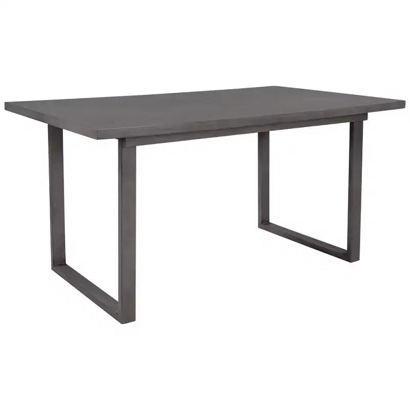 Ensemble de salle à manger rustique 6 pièces en bois avec chaises et banc, gris - ModernLuxe
