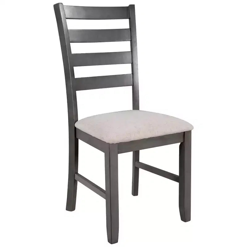 Ensemble de salle à manger rustique 6 pièces en bois avec chaises et banc, gris - ModernLuxe