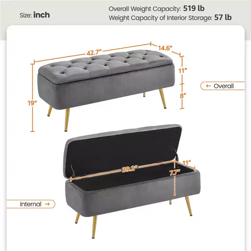 Banc moderne avec rangement