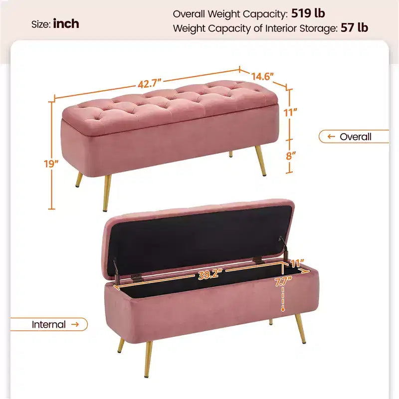 Banc moderne avec rangement