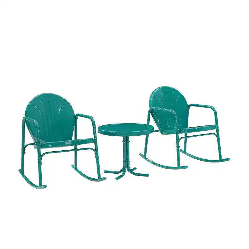 Ensemble de 3 chaises à bascule de jardin Crosley Griffith