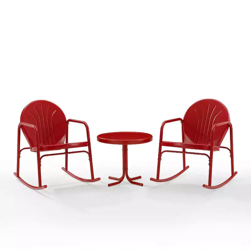 Ensemble de 3 chaises à bascule de jardin Crosley Griffith