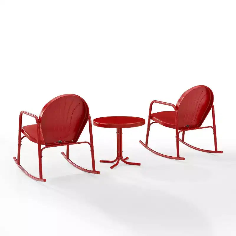 Ensemble de 3 chaises à bascule de jardin Crosley Griffith