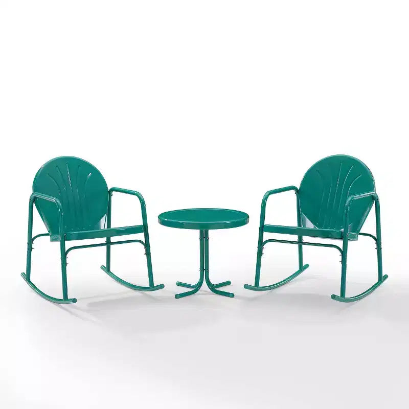 Ensemble de 3 chaises à bascule de jardin Crosley Griffith