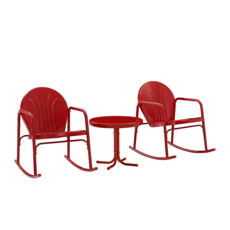 Ensemble de 3 chaises à bascule de jardin Crosley Griffith