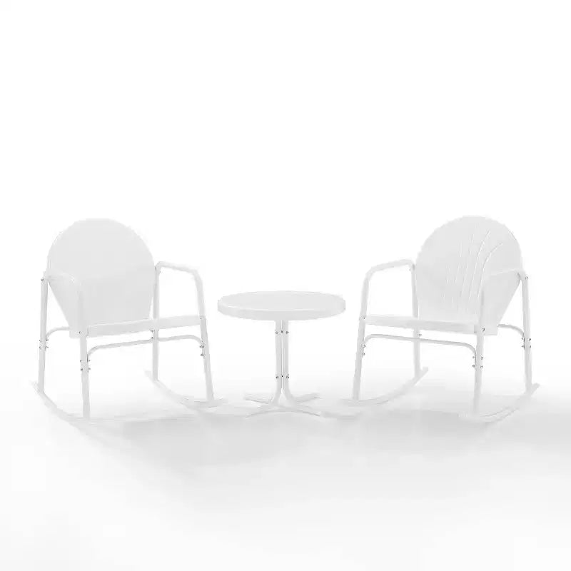 Ensemble de 3 chaises à bascule de jardin Crosley Griffith