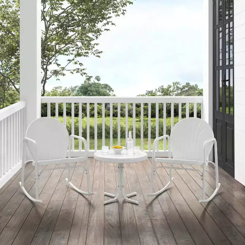 Ensemble de 3 chaises à bascule de jardin Crosley Griffith