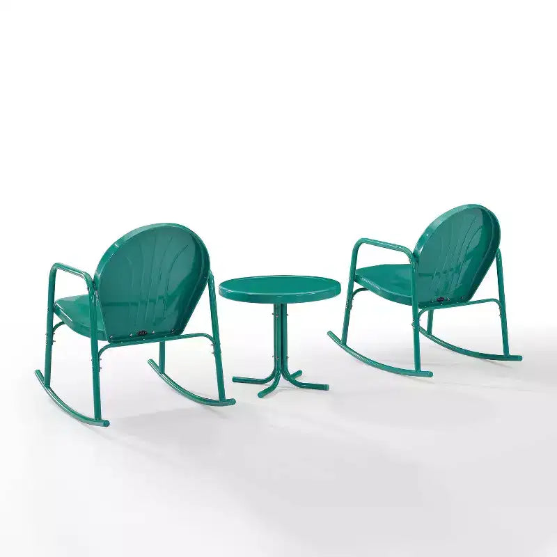 Ensemble de 3 chaises à bascule de jardin Crosley Griffith
