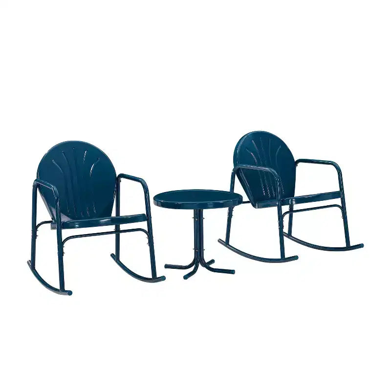 Ensemble de 3 chaises à bascule de jardin Crosley Griffith