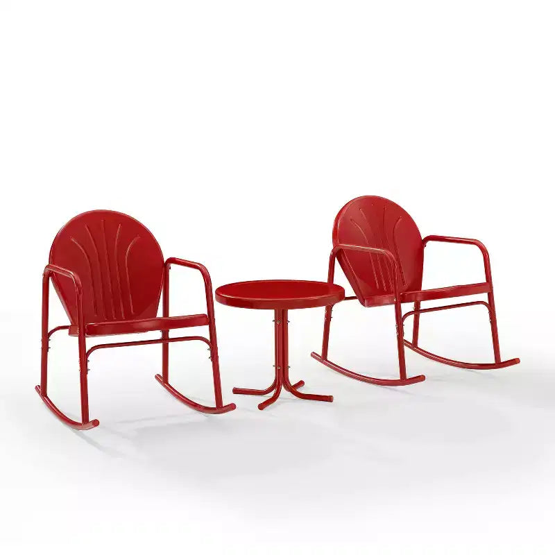 Ensemble de 3 chaises à bascule de jardin Crosley Griffith
