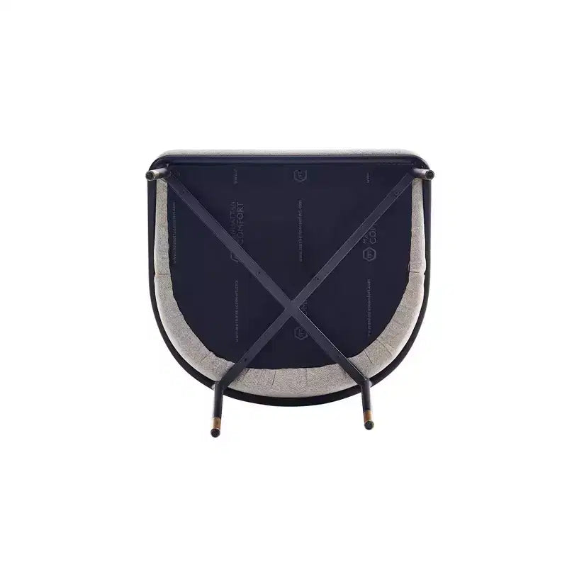 Manhattan Comfort – Ensemble repas rond Hathaway and Flor 5 pièces de 120 cm