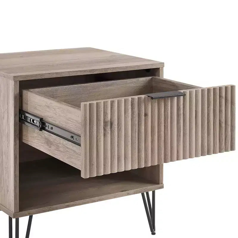 Ensemble commode 3 tiroirs et table de chevet 1 tiroir moderne Manhattan Comfort Dumbo 2 pièces