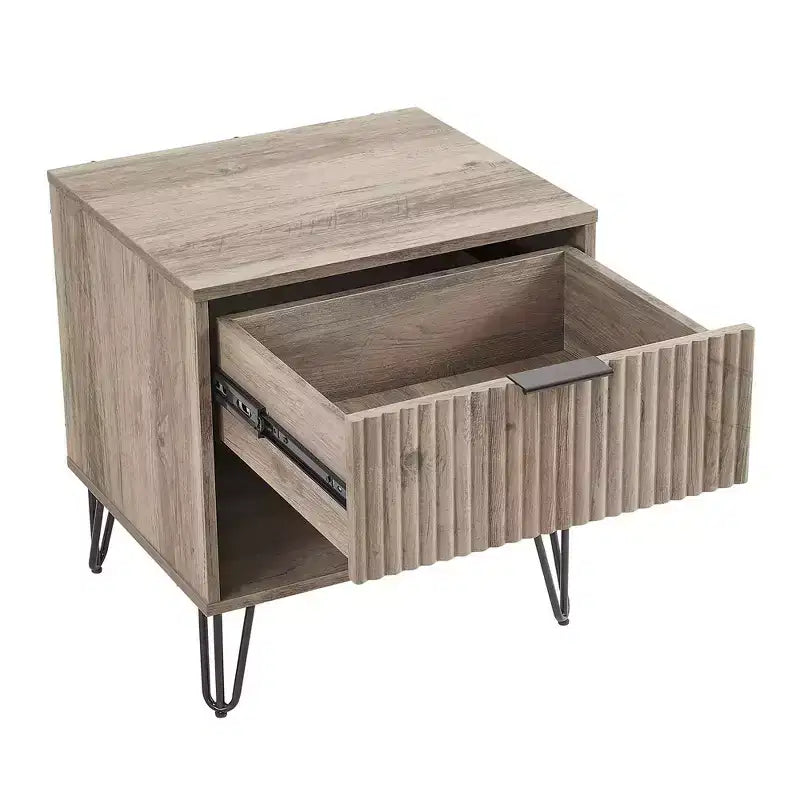 Ensemble commode 3 tiroirs et table de chevet 1 tiroir moderne Manhattan Comfort Dumbo 2 pièces