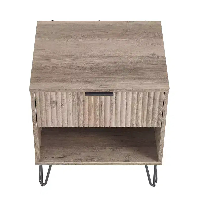 Ensemble commode 3 tiroirs et table de chevet 1 tiroir moderne Manhattan Comfort Dumbo 2 pièces