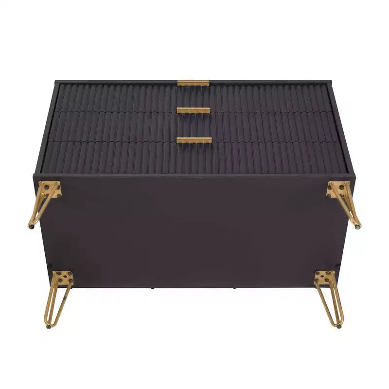 Ensemble commode 3 tiroirs et table de chevet 1 tiroir moderne Manhattan Comfort Dumbo 2 pièces