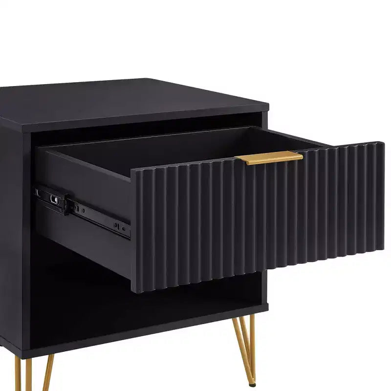 Ensemble commode 3 tiroirs et table de chevet 1 tiroir moderne Manhattan Comfort Dumbo 2 pièces