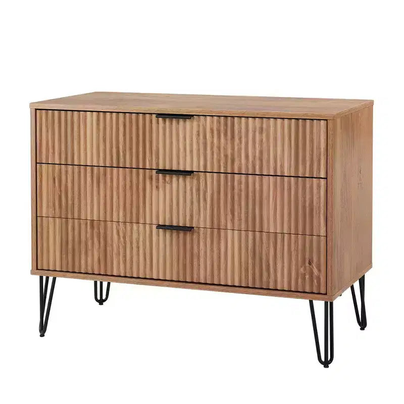 Ensemble commode 3 tiroirs et table de chevet 1 tiroir moderne Manhattan Comfort Dumbo 2 pièces