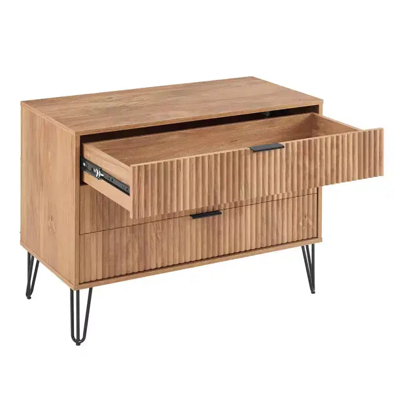 Ensemble commode 3 tiroirs et table de chevet 1 tiroir moderne Manhattan Comfort Dumbo 2 pièces