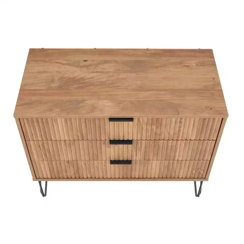 Ensemble commode 3 tiroirs et table de chevet 1 tiroir moderne Manhattan Comfort Dumbo 2 pièces