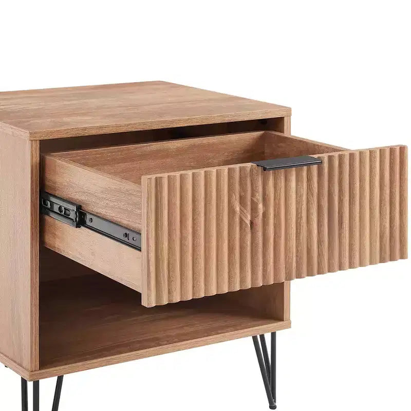 Ensemble commode 3 tiroirs et table de chevet 1 tiroir moderne Manhattan Comfort Dumbo 2 pièces
