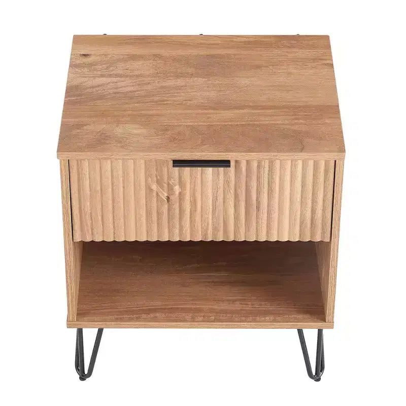 Ensemble commode 3 tiroirs et table de chevet 1 tiroir moderne Manhattan Comfort Dumbo 2 pièces