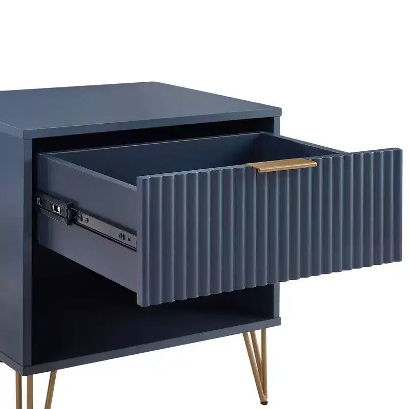 Ensemble commode 3 tiroirs et table de chevet 1 tiroir moderne Manhattan Comfort Dumbo 2 pièces