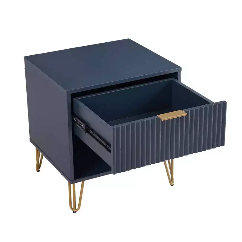 Ensemble commode 3 tiroirs et table de chevet 1 tiroir moderne Manhattan Comfort Dumbo 2 pièces
