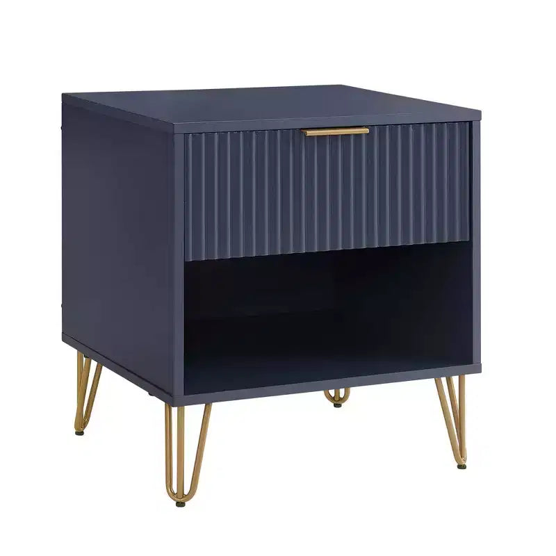 Ensemble commode 3 tiroirs et table de chevet 1 tiroir moderne Manhattan Comfort Dumbo 2 pièces
