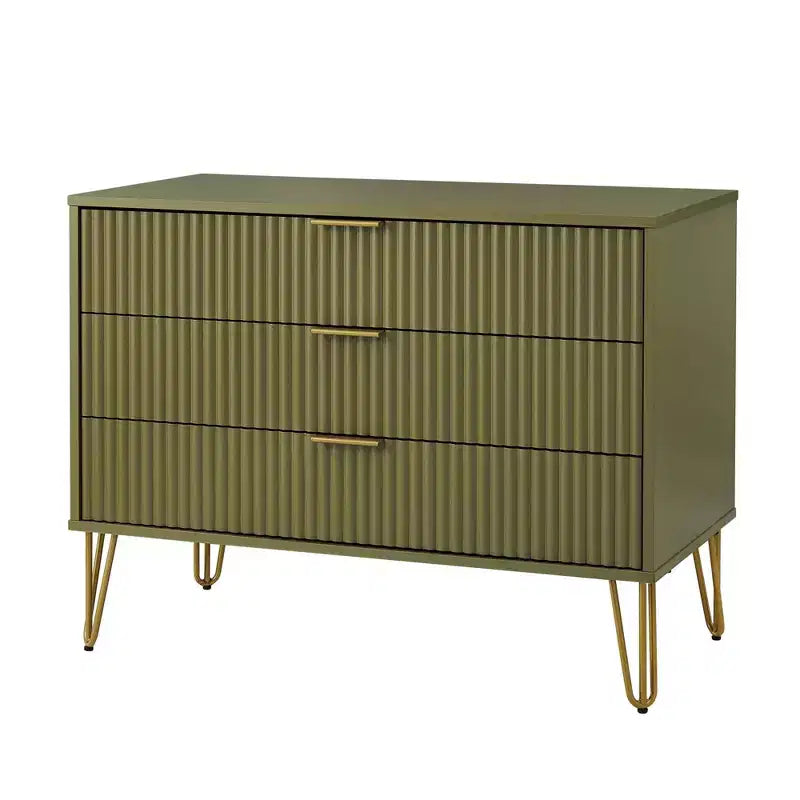Ensemble commode 3 tiroirs et table de chevet 1 tiroir moderne Manhattan Comfort Dumbo 2 pièces