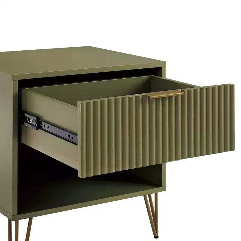 Ensemble commode 3 tiroirs et table de chevet 1 tiroir moderne Manhattan Comfort Dumbo 2 pièces