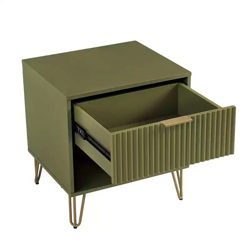 Ensemble commode 3 tiroirs et table de chevet 1 tiroir moderne Manhattan Comfort Dumbo 2 pièces