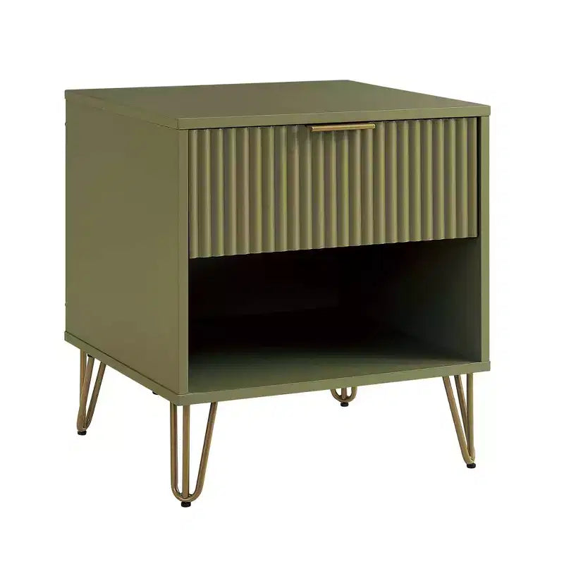 Ensemble commode 3 tiroirs et table de chevet 1 tiroir moderne Manhattan Comfort Dumbo 2 pièces
