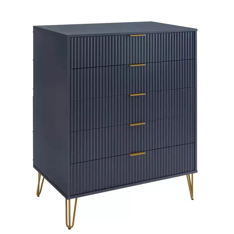 Ensemble commode 5 tiroirs, commode 3 tiroirs et table de chevet Manhattan Comfort Dumbo 3 pièces