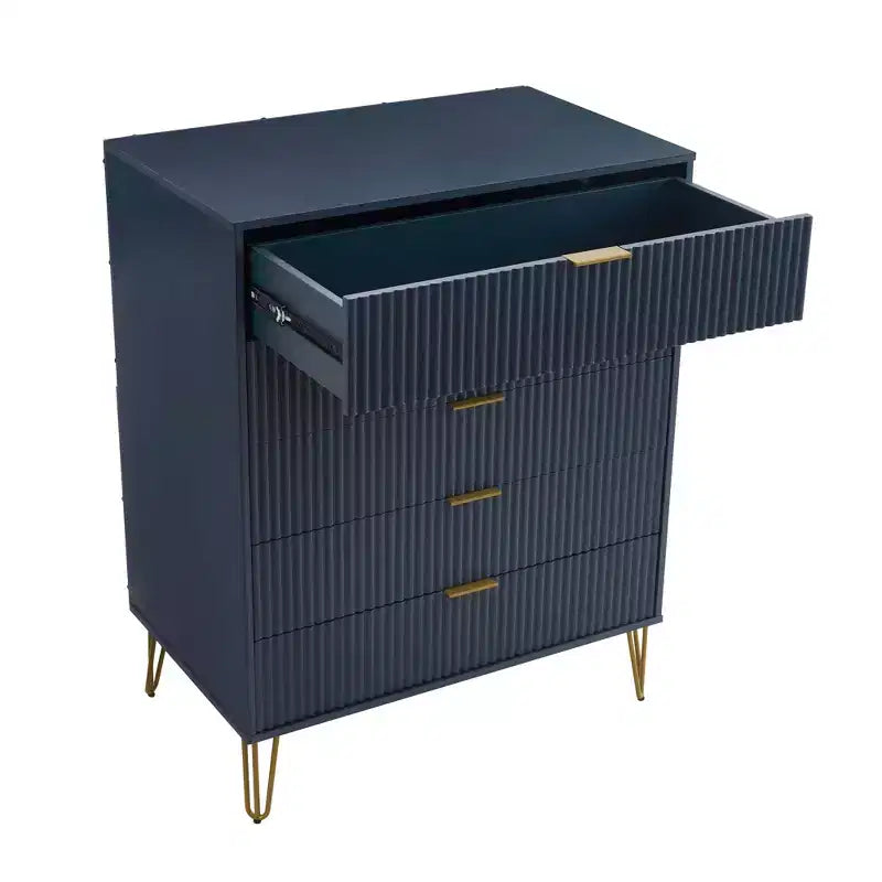 Ensemble commode 5 tiroirs, commode 3 tiroirs et table de chevet Manhattan Comfort Dumbo 3 pièces