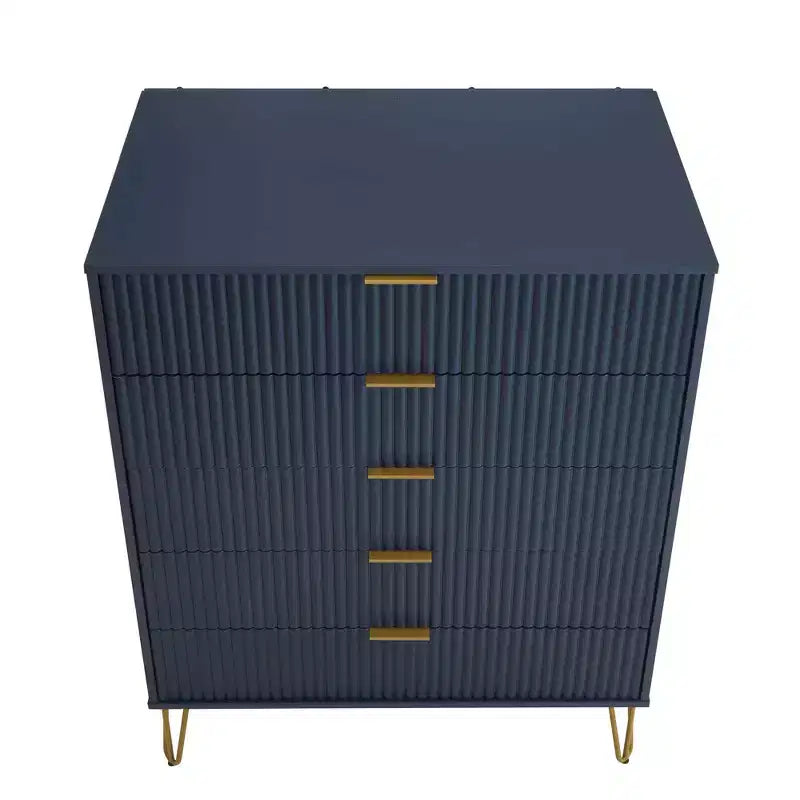 Ensemble commode 5 tiroirs, commode 3 tiroirs et table de chevet Manhattan Comfort Dumbo 3 pièces