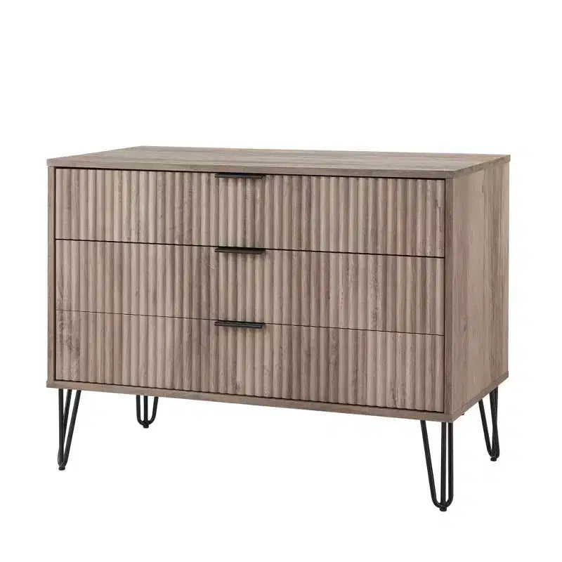 Ensemble commode 5 tiroirs, commode 3 tiroirs et table de chevet Manhattan Comfort Dumbo 3 pièces
