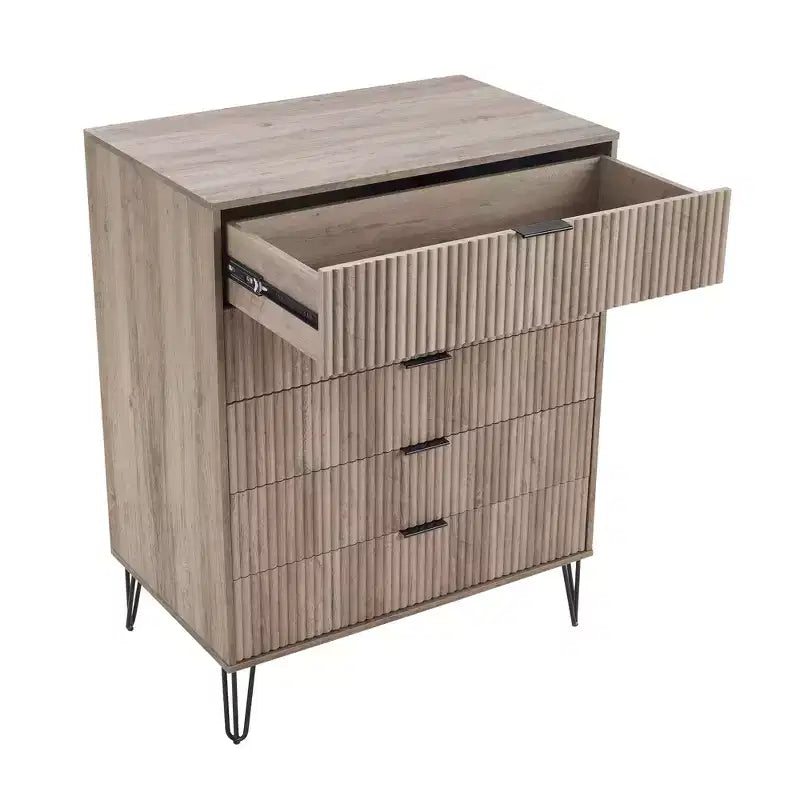 Ensemble commode 5 tiroirs, commode 3 tiroirs et table de chevet Manhattan Comfort Dumbo 3 pièces