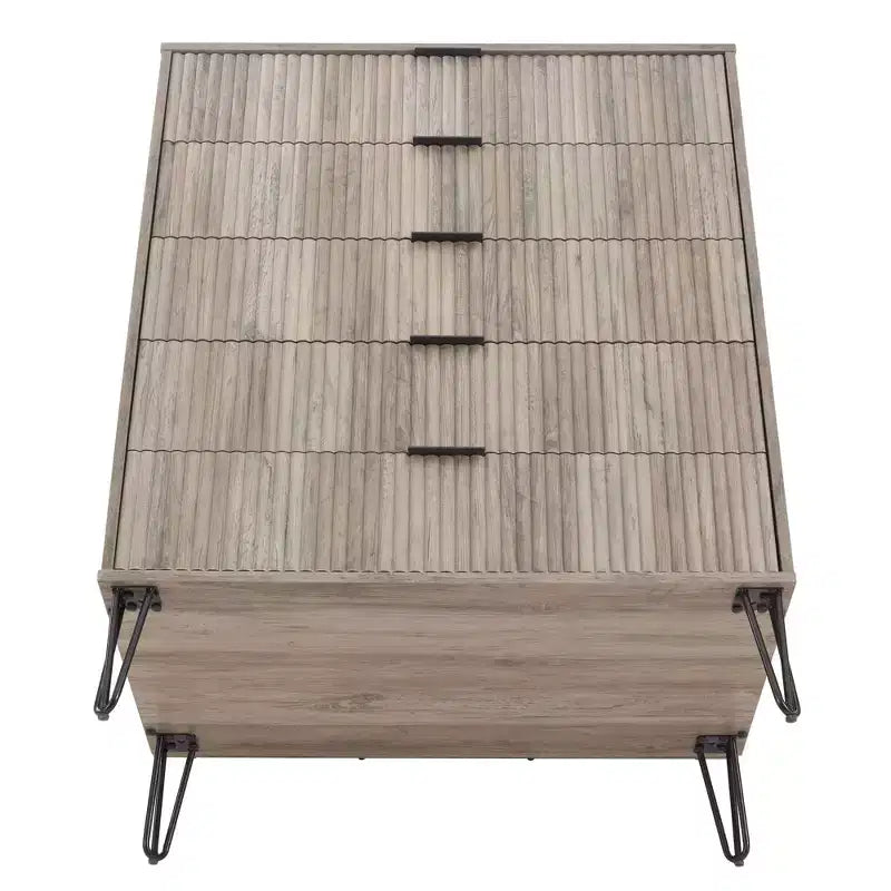 Ensemble commode 5 tiroirs, commode 3 tiroirs et table de chevet Manhattan Comfort Dumbo 3 pièces