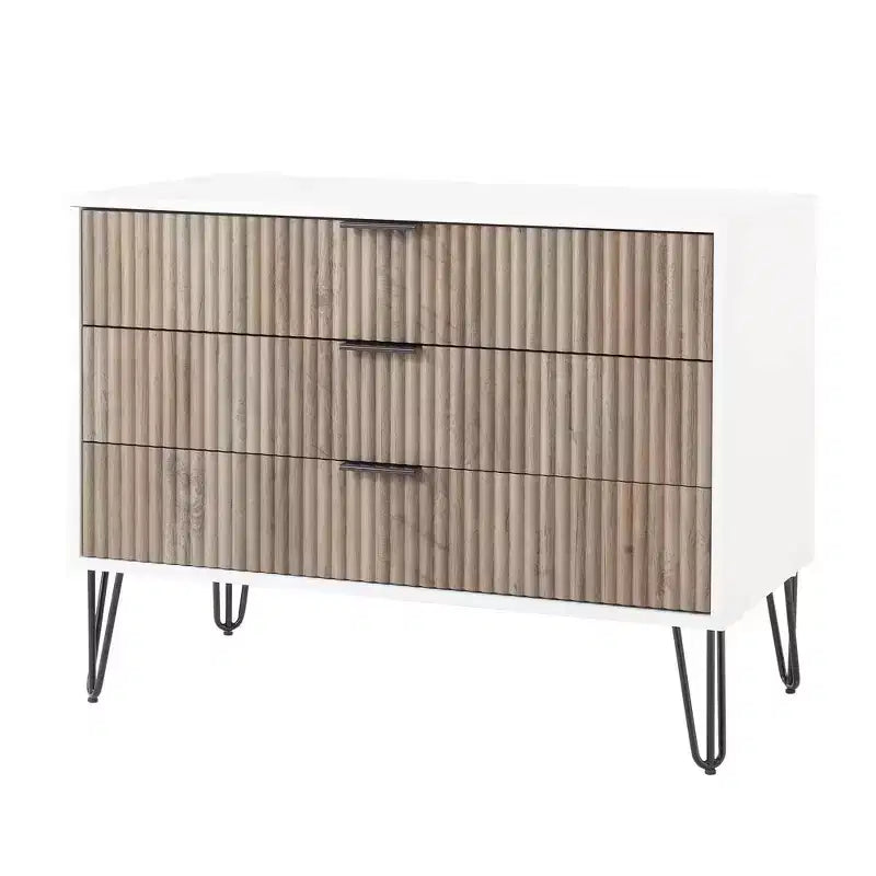 Ensemble commode 5 tiroirs, commode 3 tiroirs et table de chevet Manhattan Comfort Dumbo 3 pièces