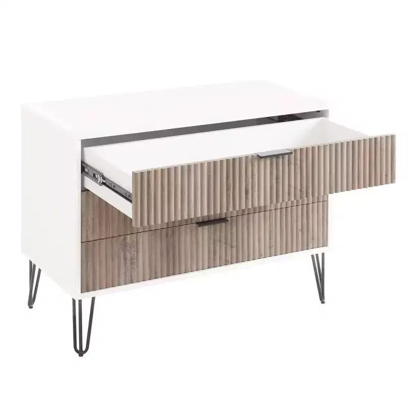 Ensemble commode 5 tiroirs, commode 3 tiroirs et table de chevet Manhattan Comfort Dumbo 3 pièces
