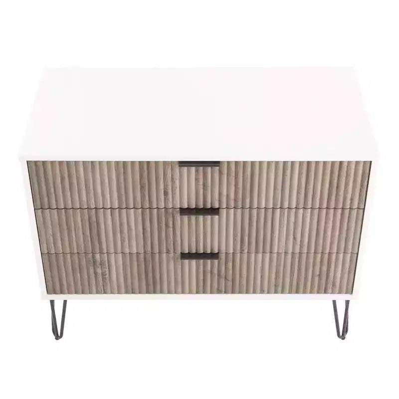 Ensemble commode 5 tiroirs, commode 3 tiroirs et table de chevet Manhattan Comfort Dumbo 3 pièces