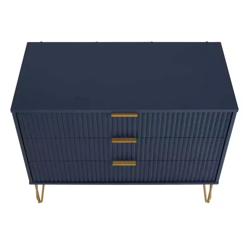 Ensemble commode 5 tiroirs, commode 3 tiroirs et table de chevet Manhattan Comfort Dumbo 3 pièces