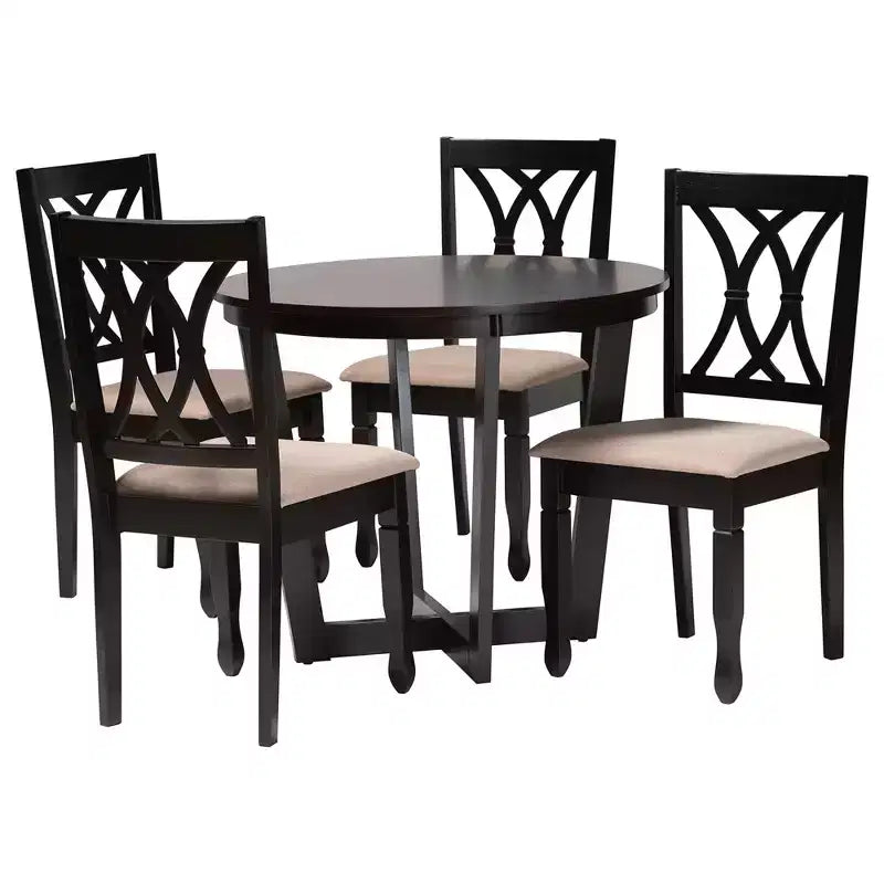 Baxton Studio Aggie, ensemble de 5 meubles de salle à manger modernes en bois