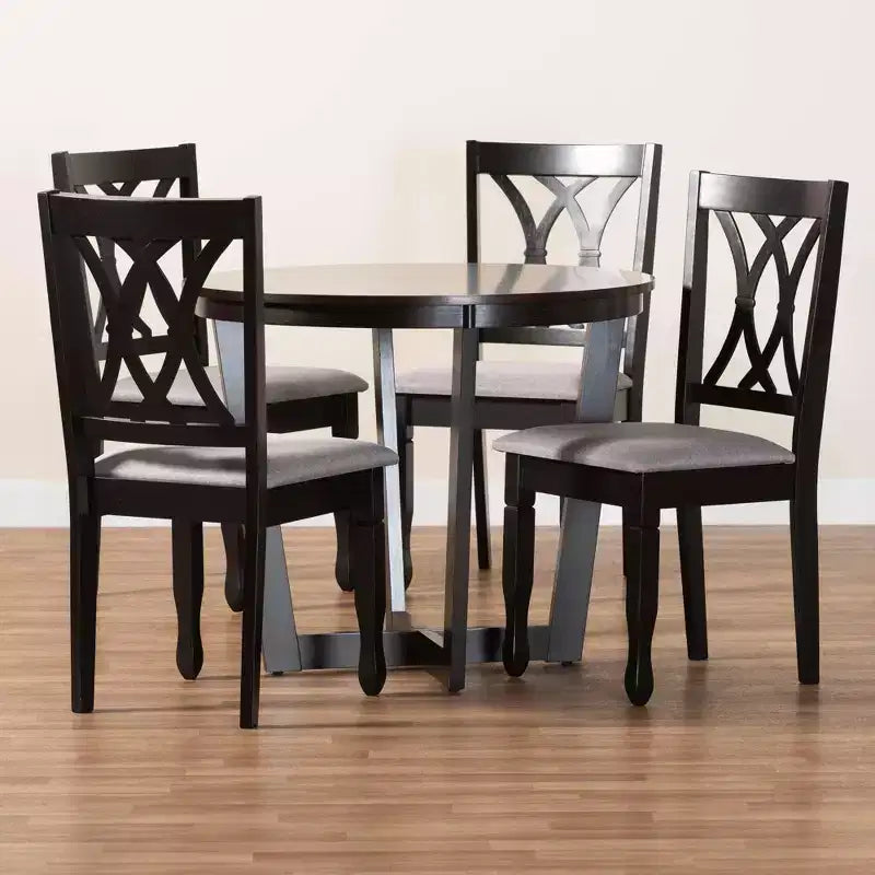 Baxton Studio Aggie, ensemble de 5 meubles de salle à manger modernes en bois