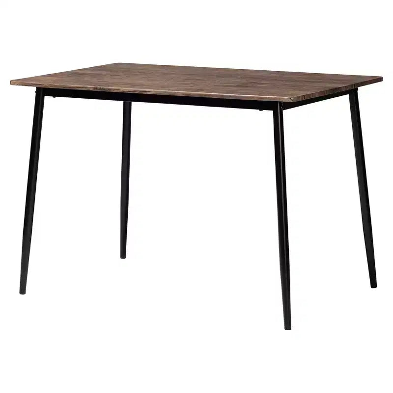 Ensemble de salle à manger 5 pièces Baxton Studio Orrin en tissu gris et métal de style industriel moderne