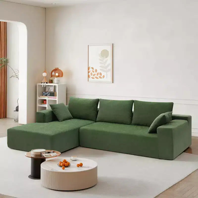 Canapé d'angle modulable 2 pièces Elio Modern de GDFStudio avec coussins